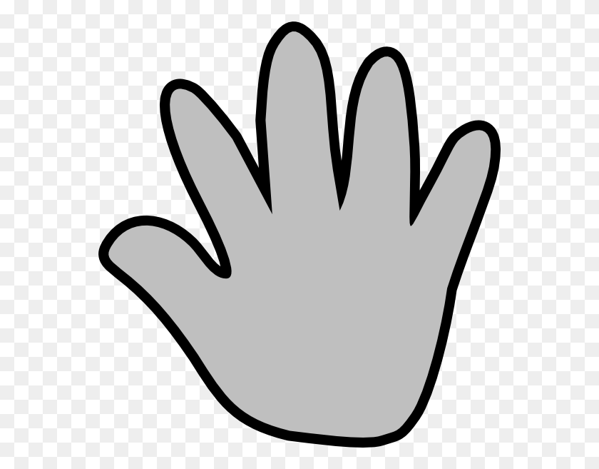 564x597 Download Gray Handprint Clipart - Handprint PNG