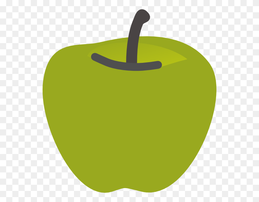 564x596 Download Green Apple Clipart - Green Apple Clipart