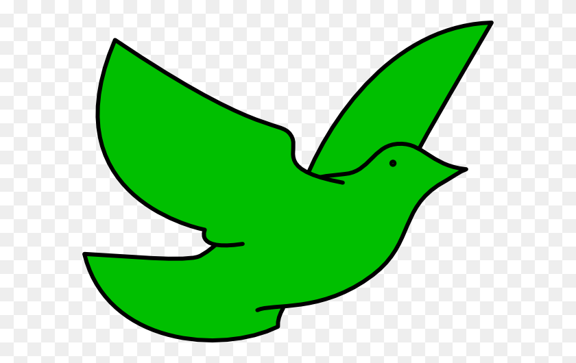 600x470 Download Green Dove Clipart - Dove Clipart PNG