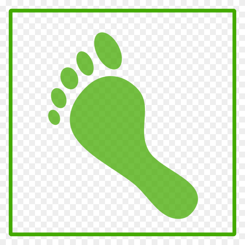 800x800 Download Green Footprint Icon Clipart Ecological Footprint - Bear Tracks Clipart