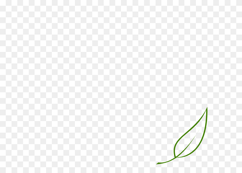 600x540 Download Green Leaf Outline Clipart - Leaf Outline PNG