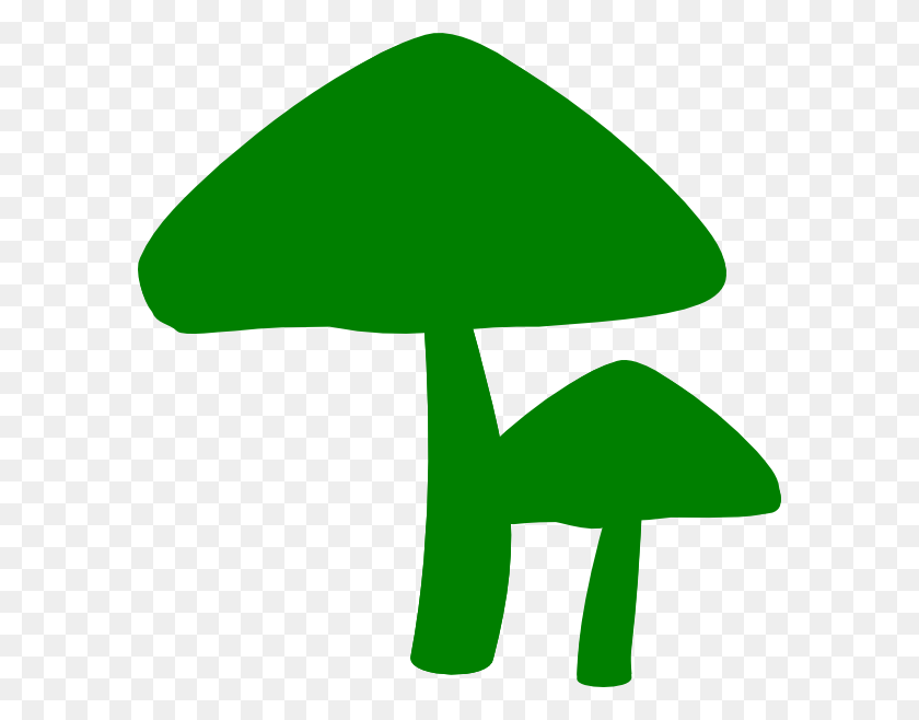 588x598 Download Green Mushrooms Clipart - Mushrooms PNG