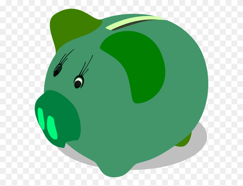 600x582 Download Green Piggy Bank Clipart - Piggy Bank PNG