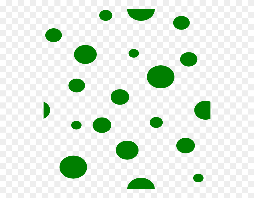 552x597 Download Green Polka Dots Clipart - Dots PNG