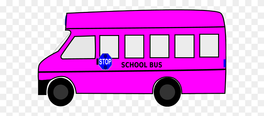 600x311 Download Green School Bus Clipart School Bus Clip Art Bus, Pink - School Bus Clipart