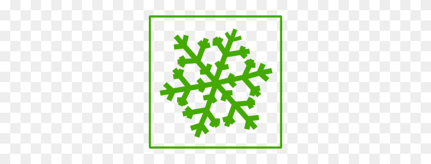260x260 Download Green Snowflake Png Clipart Clip Art - Snowflake Clipart