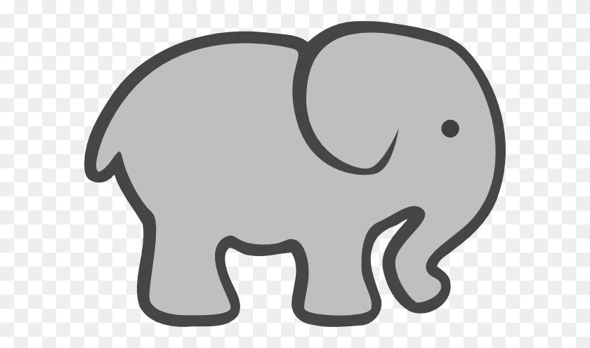 600x436 Download Grey Elephant Mom Baby Clipart - Mom Black And White Clipart