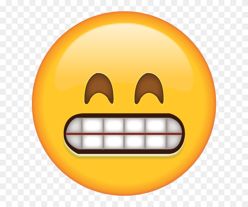 640x640 Download Grinning Emoji With Smiling Eyes Emoticons - Omg Emoji PNG