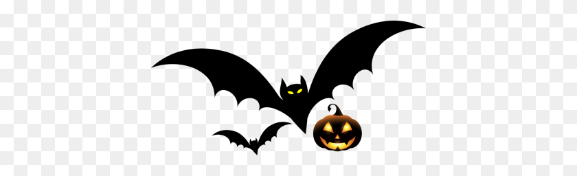 400x196 Download Halloween Free Png Transparent Image And Clipart - Halloween Bats Clipart