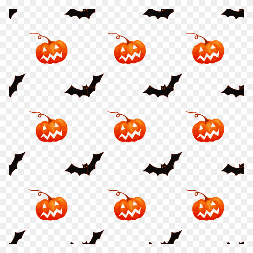 800x800 Download Halloween Pattern Png Clipart Halloween Clip Art - Bat Wings Clipart