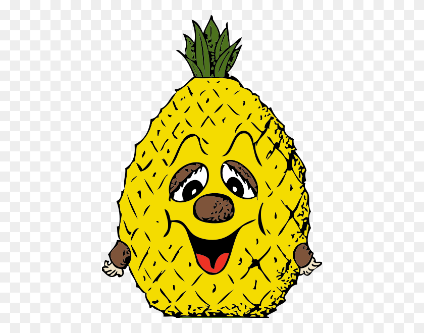 436x600 Download Ham With Pineapple Clipart - Pineapple PNG