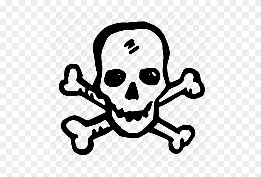 512x512 Download Hand Drawn Skull And Bones Clipart Skull Clip Art Skull - Skeleton Black And White Clipart