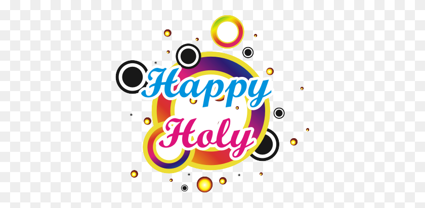 383x351 Download Happy Holi Text Free Png Transparent Image And Clipart - Text Message Clipart