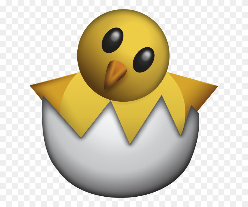 640x640 Descargar Pollito Para Incubar Emoji Isla Emoji - Imagen Prediseñada De Polluelo