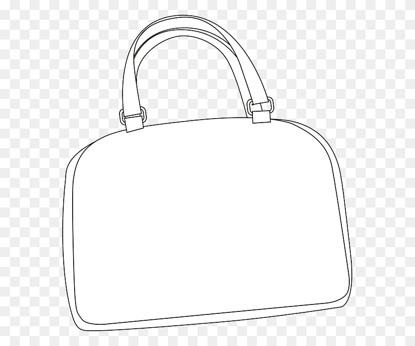 587x640 Descargar Hd Purse Clipart Handbag Clipart Bag, Blanco, Negro - Purse Clipart