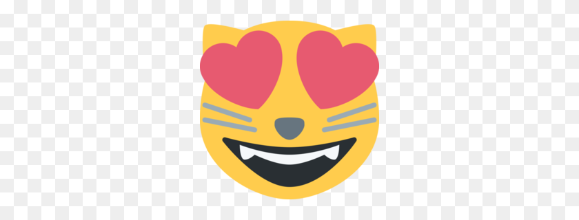 260x260 Скачать Heart Cat Emoji Clipart Cat Kitten Felidae - Kitten Face Clipart