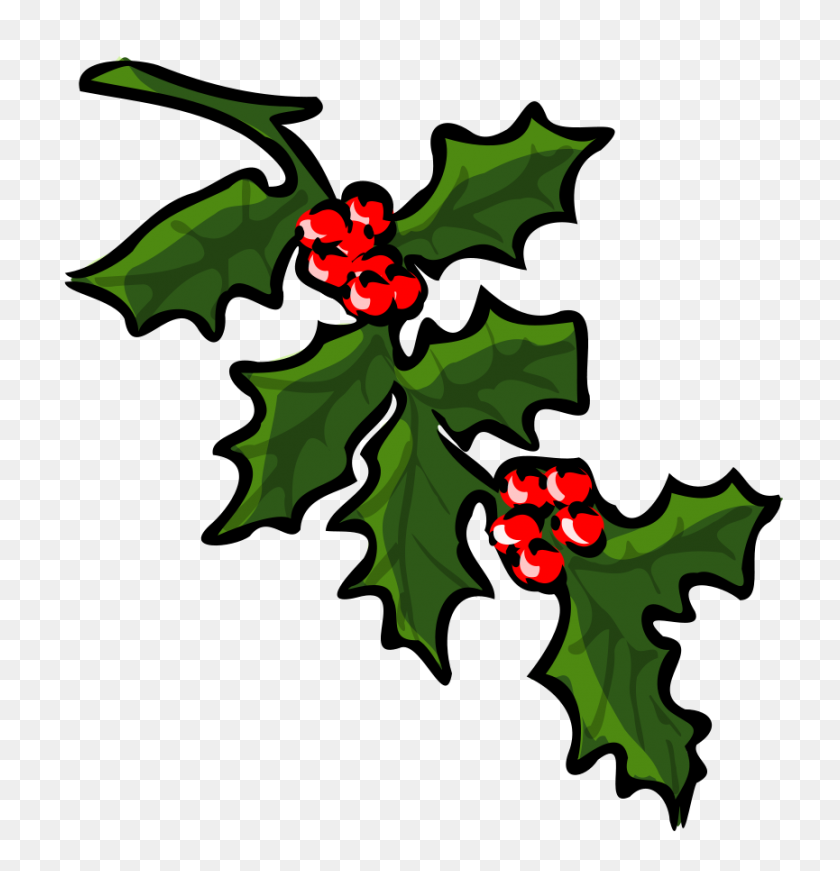 865x900 Download Holly Clipart - Holly PNG