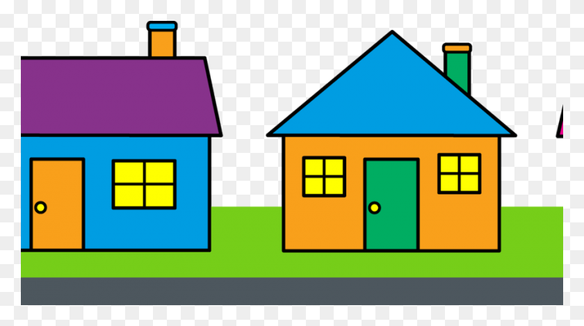 900x473 Download House In Row S Clipart House Clip Art House - Free Play Clipart