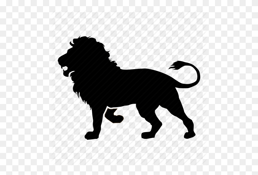 512x512 Download Icon Lion - Lion Silhouette PNG