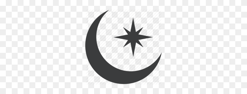260x260 Download Islamic Moon And Star Png Clipart Symbols Of Islam Star - Moon PNG