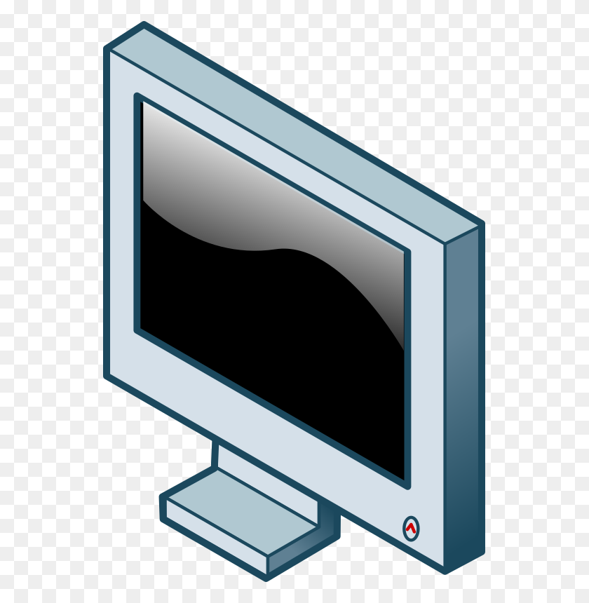 545x800 Download Isometric Drawing Of A Tv Clipart Liquid Crystal Display - Computer Screen Clip Art