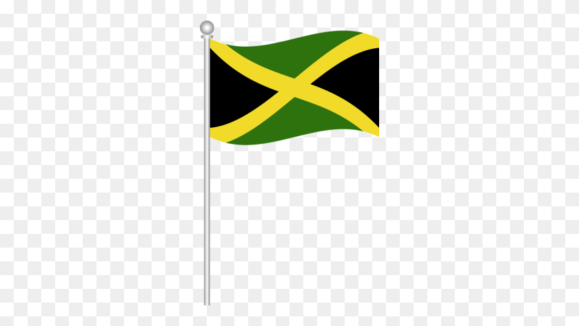 260x414 Download Jamaican Flag No Background Clipart Flag Of Jamaica Clip Art - Jamaica PNG