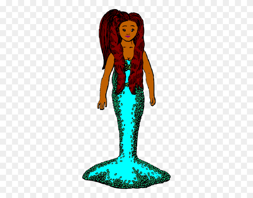 294x597 Descargar Jerisha La Sirena Clipart - Mermaid Clipart