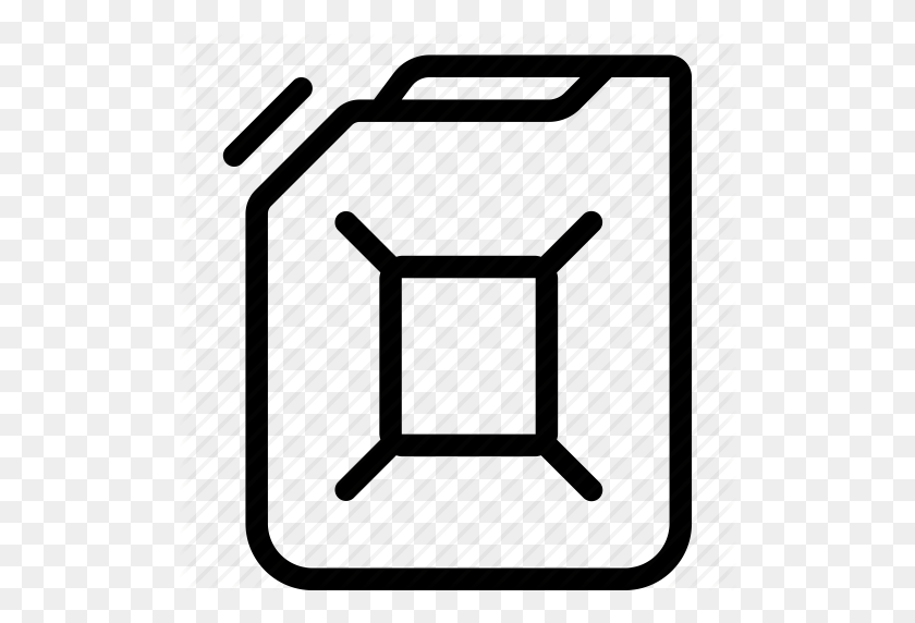 512x512 Download Jerry Can Black And White Clipart Jerrycan Gasoline - Gas Can Clipart