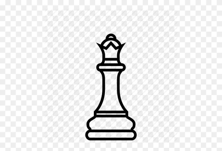 512x512 Download King Chess Piece Outline Clipart Chess Piece Queen - Chess Pieces Clipart
