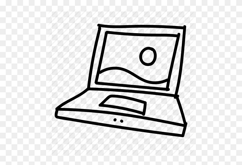 512x512 Download Laptop Doodle Clipart Laptop Drawing Clip Art Laptop - Laptop Clipart Free