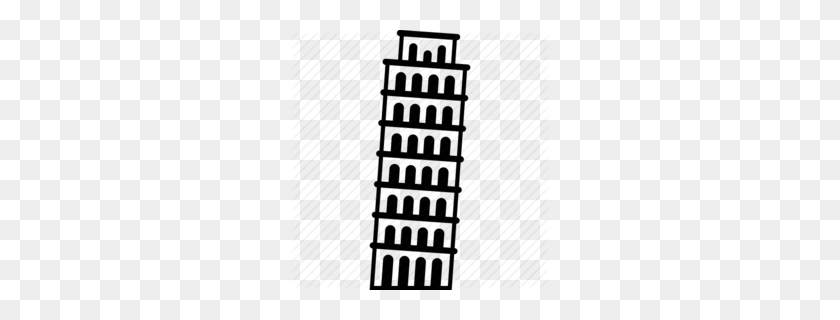 260x260 Скачать Клипарт Пизанская Башня Пизанская Башня - Картинки С Эйфелевой Башней