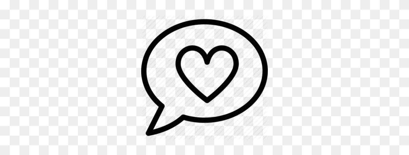 260x260 Download Loveheart In Speech Bubble Icon Png Clipart Computer Icons - Speech PNG