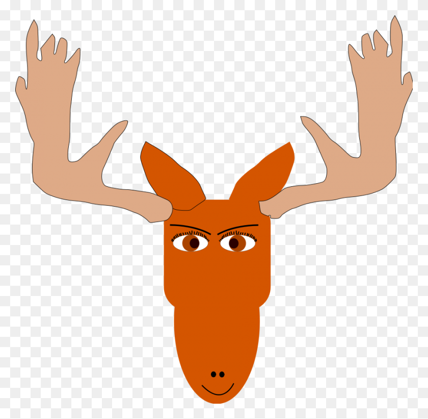900x879 Download Mad Moose Clipart - Moose PNG