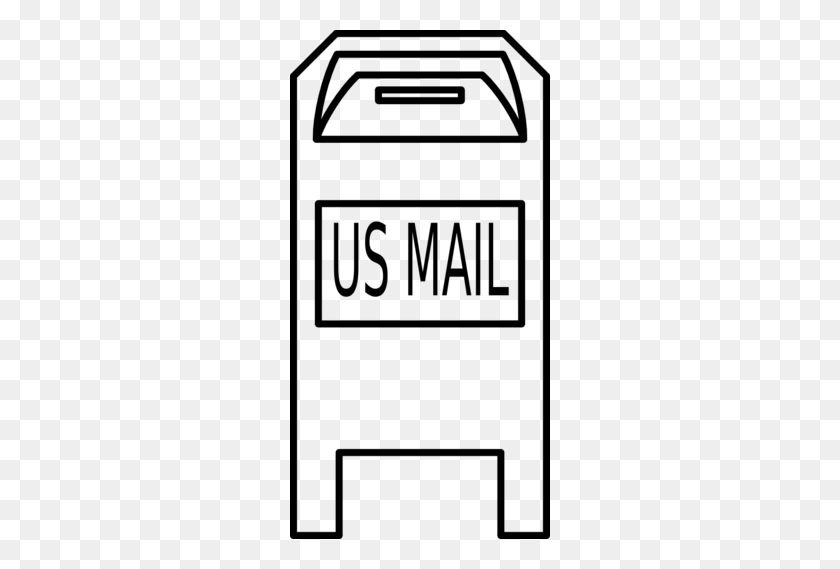 260x509 Download Mailbox Clip Art Black And White Clipart Letter Box - Mailbox Clipart