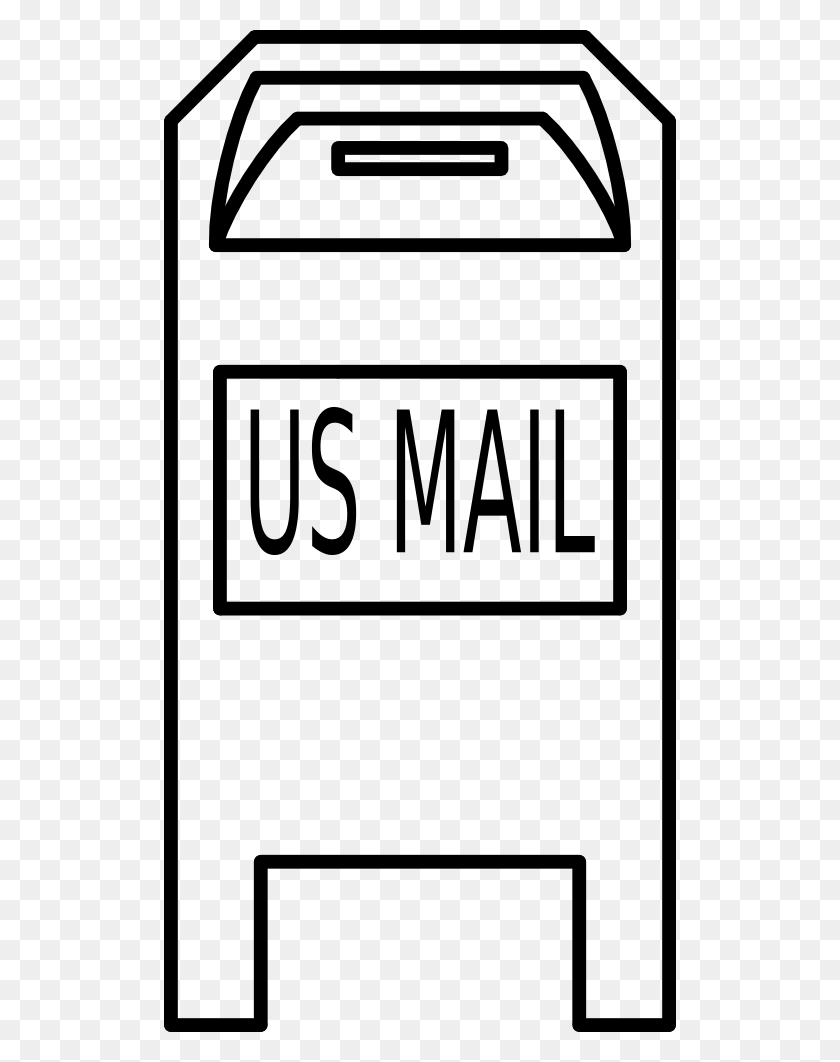 512x1002 Download Mailbox Clip Art Black And White Clipart Letter Box - Box Clipart Black And White