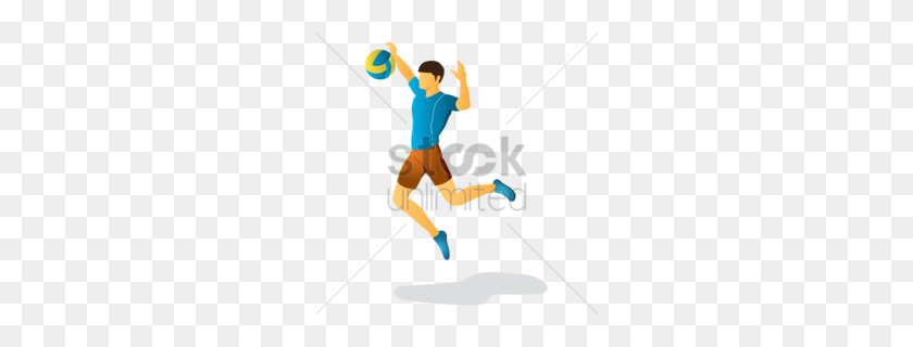 260x260 Download Man Playing Volleyball Clipart Volleyball Clip Art - Volleyball Clipart PNG