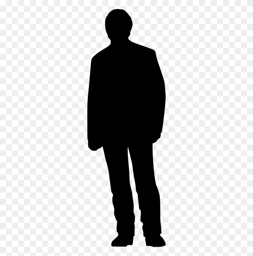 260x791 Download Man Standing Silhouette Clipart Silhouette Clip Art Man - Rook Clipart