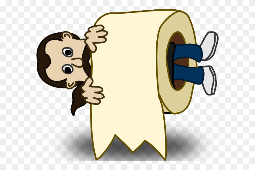 600x501 Download Man Toilet Paper Roll Clipart - Roll Clipart