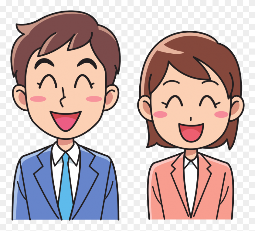 800x721 Download Man Woman Cartoon Clipart Businessperson Clip Art - Man And Woman Clipart
