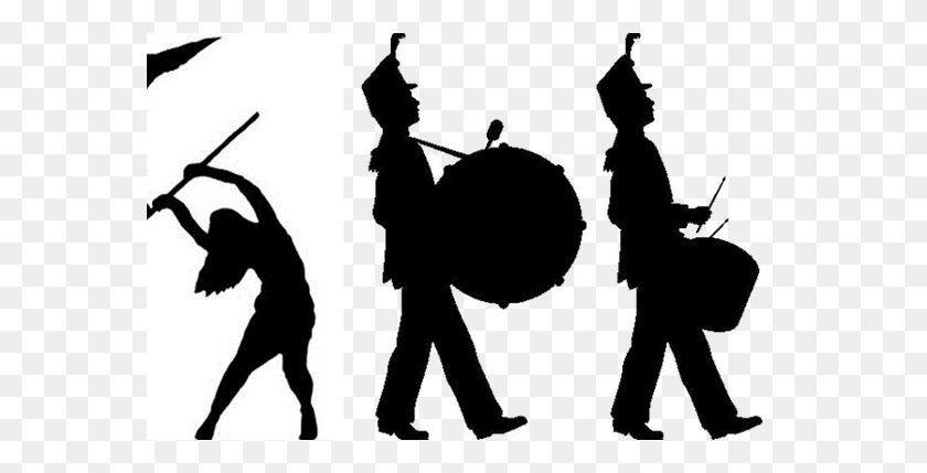573x369 Download Marching Band Silhouette Clipart Marching Band Musical - Saxophone Clipart