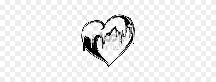 260x260 Download Melting Heart Drawing Clipart Heart Drawing Clip Art - Melting Clipart