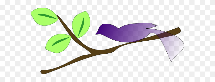 600x261 Download Mint Branch Clipart - Tree Branch Clipart PNG
