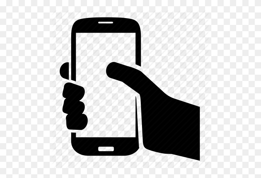 512x512 Скачать Значок Мобильного Телефона В Руке Клипарт Компьютерные Иконки - Рука Об Руку Клипарт