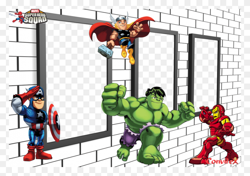 900x612 Download Moldura Super Herois Png Clipart Iron Man Captain America - Captain America PNG