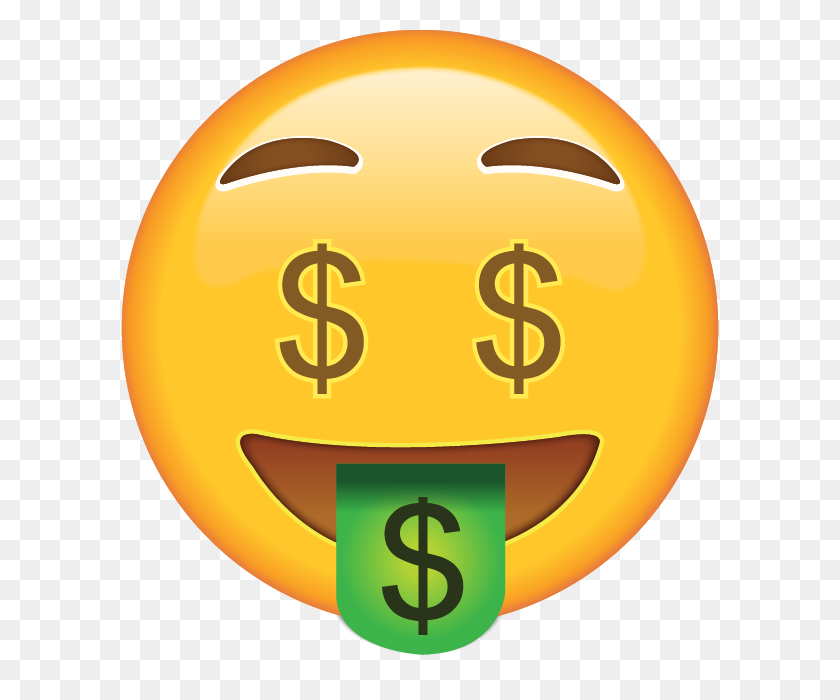 640x640 Скачать Money Face Emoji Emoji Island - Деньги Emoji Png