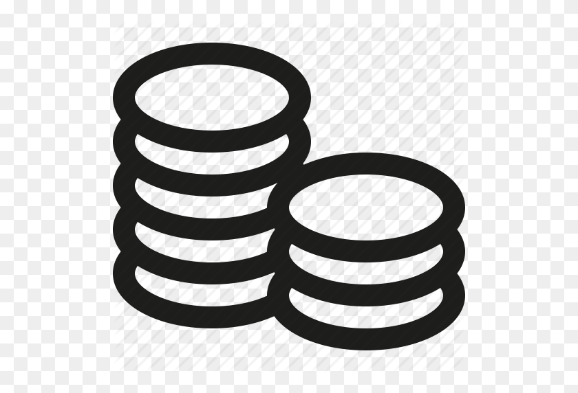 512x512 Download Money Icon Outline Clipart Coin Money Computer Icons - Stack Of Coins Clipart