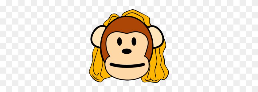 260x240 Download Monkey Face Cartoon Clipart Ape Primate Clip Art Monkey - Darwin Clipart