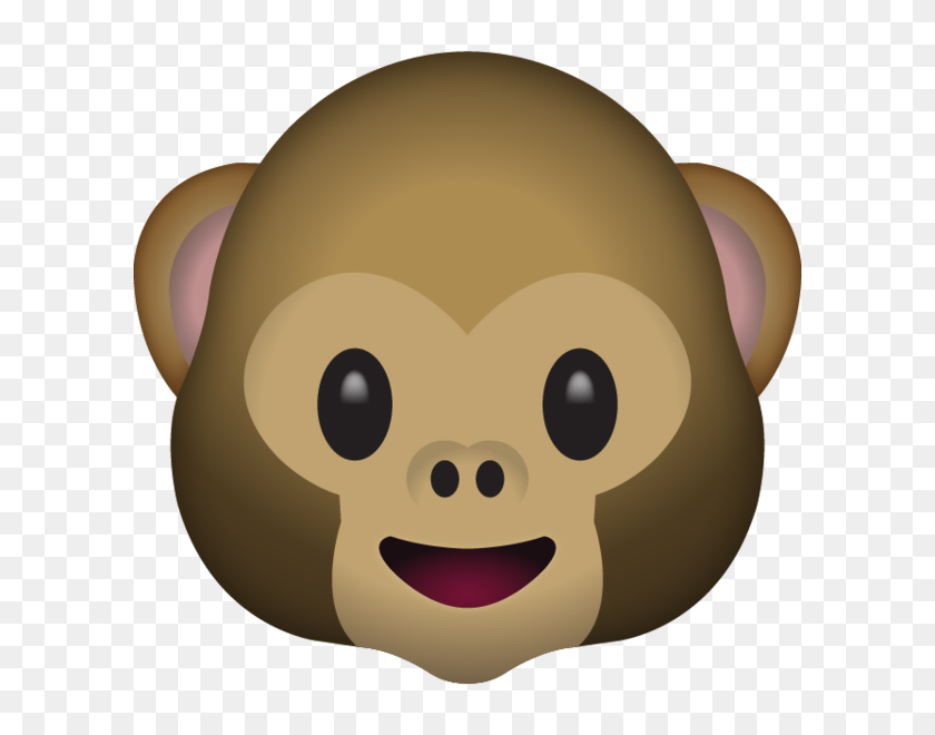600x600 Descargar Cara De Mono Emoji Isla De Emoji - Mono Emoji Png
