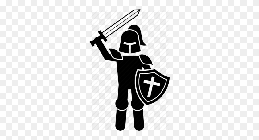 260x394 Download Monochrome Clipart Computer Icons Knight - Knight On Horse Clipart