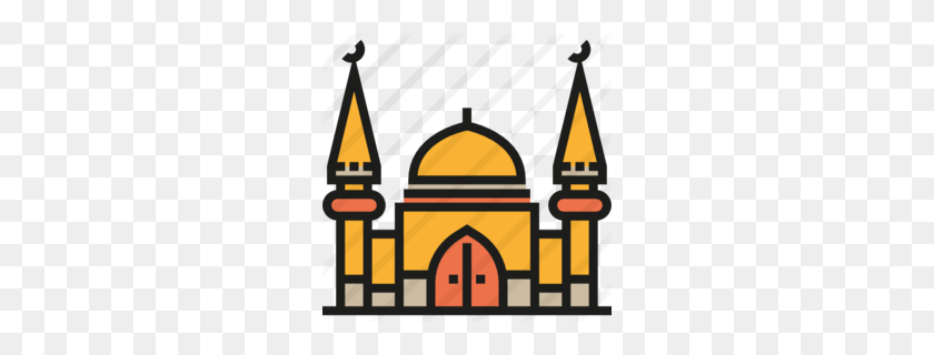 260x260 Скачать Мечеть Плоский Png Клипарт Мечеть Ислам Картинки - Мусульманский Клипарт